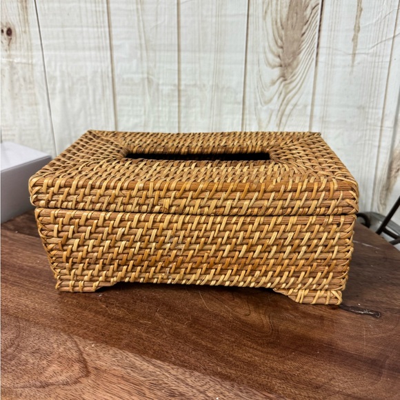 Woven Rattan Tissue Box Cover - Picture 5 of 11